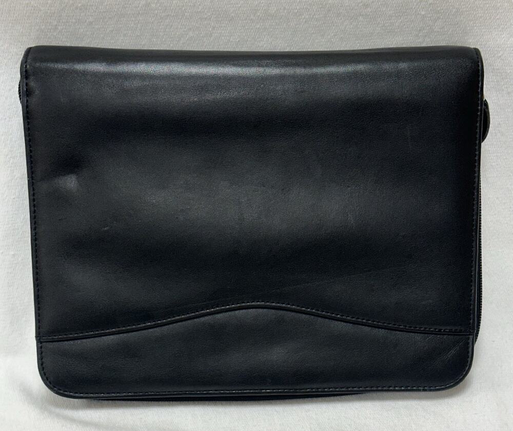 Vintage Daytimer Zip Around Organizer Planner Genuine Leather 11x13